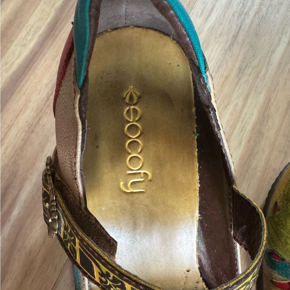 EU 38 society Chunky Heels with Strap and Multicolored Details - Picture 5 of 9